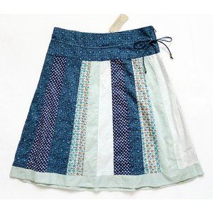 NEW WITH TAG AMERICAN EAGLE Tie Waist Floral Patchwork Skirt Sz 0 (28" x 22.75")